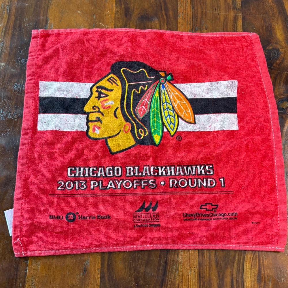 Chicago Blackhawks 2013 Playoffs Round 1 NHL Rally Towel Red BMO Harris Bank